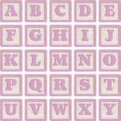 New Day Baby Lavender Alpha Blocks A-Y Sheet