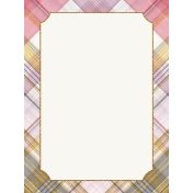 Sunshine and Snow Plaid Journal Card 3x4