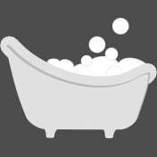 Baby Shower Baby Bathtub With Bubbles Template