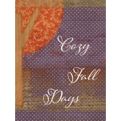 Orchard Traditions Cozy Fall Days Journal Card 3x4