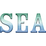 Coastal Spring Sea Wooden Word Art