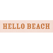 Coastal Spring Hello Beach Word Art Snippet