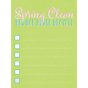 Spring Cleaning Mini Kit- Spring Clean Journal Card 3x4