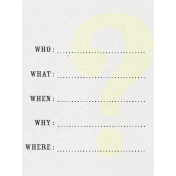 The Whole Story Question Journal Card 3x4