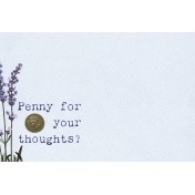 Lavender Fields Journal Card Penny 4x6