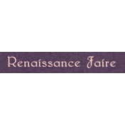 Renaissance Faire Word Art Snippet