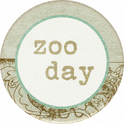 Into The Wild Round Zoo Day Label