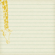 Into the Wild Giraffe Journal Card 4x4