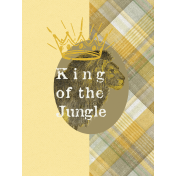 Into the Wild King of the Jungle Journal Card 3x4