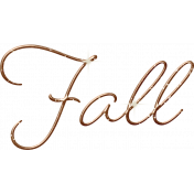 Copper Spice Wire Fall Word Art