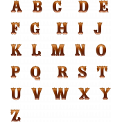 Copper Spice Alpha Letters - Copper