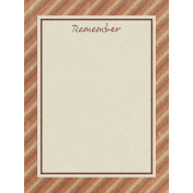 Copper Spice Remember 3x4 Journal Card