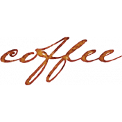 Copper Spice Coffee Ink Word Art