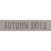 Autumn Bramble Autumn Skies Word Art