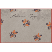 Autumn Bramble Autumn Joys Journal Card 4"x6"