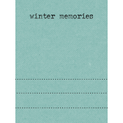 Snowhispers Winter Memories Journal Card 3x4