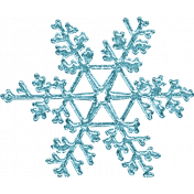 Winter Solstice Teal Snowflake