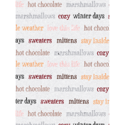 Sweaters & Hot Cocoa Winter Words Journal Card 3x4