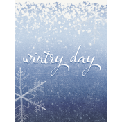 Winter Solstice Wintry Day 3x4 Journal Card