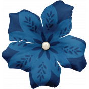 Around The World {In 80 Days} Blue Flower Element