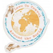 Around The World {In 80 Days} Globe Planes Sticker Element