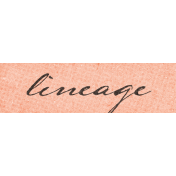 Vintage Memories: Genealogy Lineage Word Art Snippet