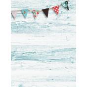 Retro Picnic Journal Card Wood & Banner 3"x 4" 