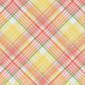 Peach Lemonade Plaid Paper 4