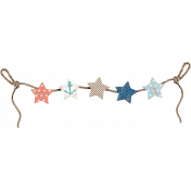 Nantucket Feeling {Sail Away} Stars Banner Element