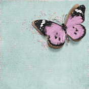 Cherish Butterfly Journal Card 4"x 4" 