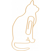 Furry Cuddles Cat Paperclip