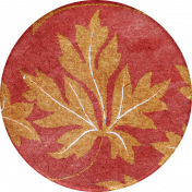 Furry Cuddles Leaf Round Sticker