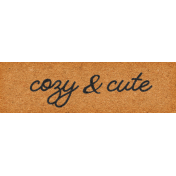 Furry Cuddles Cozy & Cute Word Art