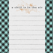 Furry Cuddles Chill is in the Air Journal Card 4"x4" 