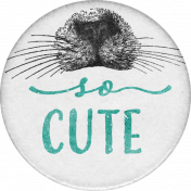 Furry Cuddles So Cute Round Sticker