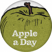 Mulled Cider Apple A Day Round Sticker