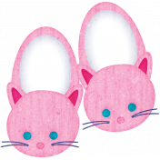 Pajama Party- Girls Kitty Slippers