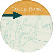 Hometown Round Sticker Going Home