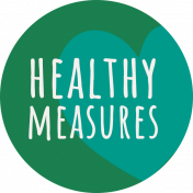 Healthy Measures Print Element Round Sticker Healthy