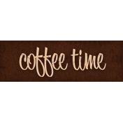 Let's Fika Coffee Time Word Art Snippet