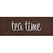 Let's Fika Tea Time Word Art Snippet