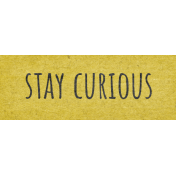 Naturally Curious Stay Curious Word Art Snippet 