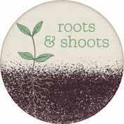 Garden Notes Roots Round Sticker