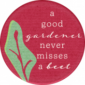 Garden Notes Beet Round Sticker