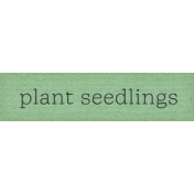 Garden Notes Seedlings Word Art