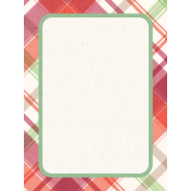 Garden Notes Plaid Journal Card 3x4