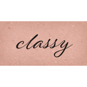 Classy Word Art Snippet Classy