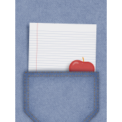 Backpack And Pencils Pocket 3x4 Journal Card