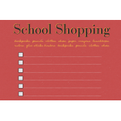 Backpack And Pencils Shopping 4x6 Journal Card