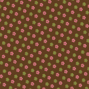 Camp Out: Woods Brown Flowers Paper